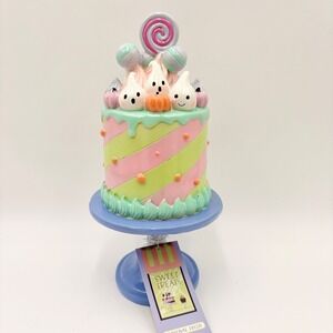 Sweet Treats Pastel Halloween Ghost Cake Figurine Fake Bake Decor Summerween